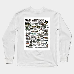 San Antonio Map Long Sleeve T-Shirt